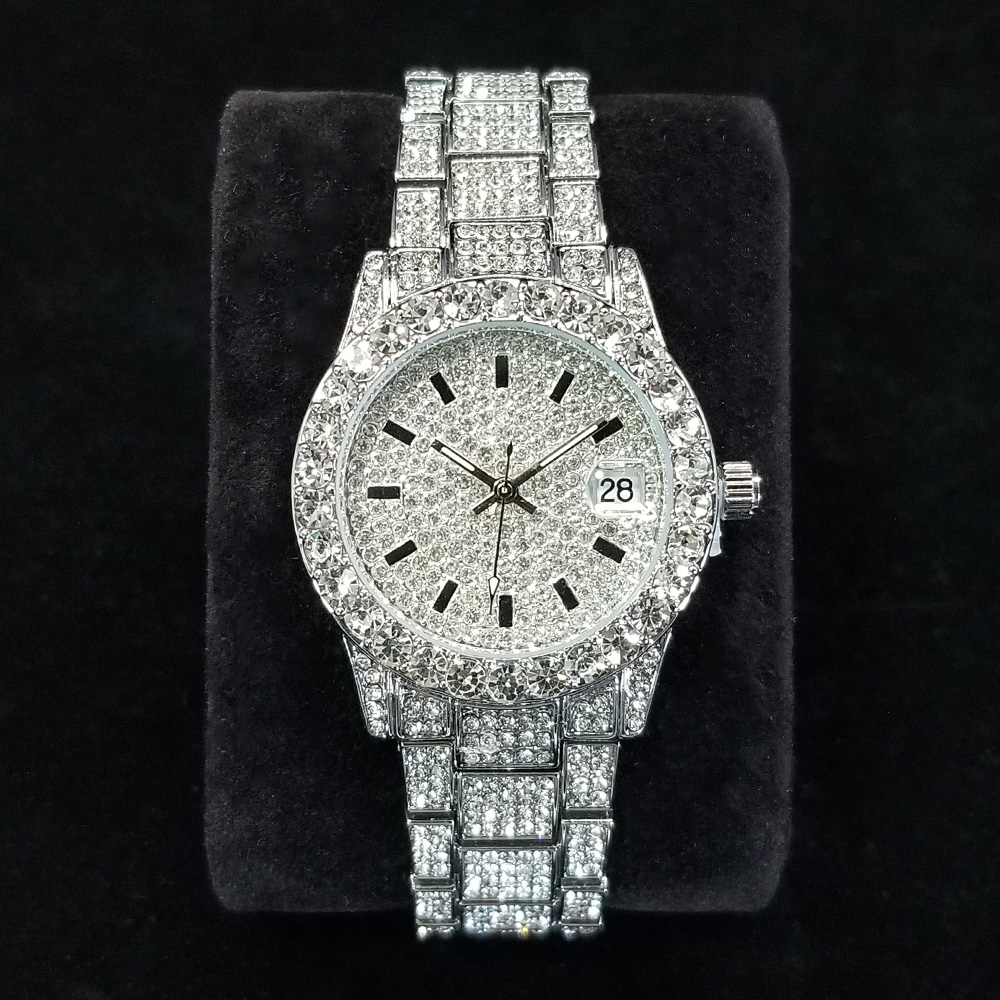 Jewelry Diamond Watches - ساعات الماس الأنيقة أنثى موضة فضية