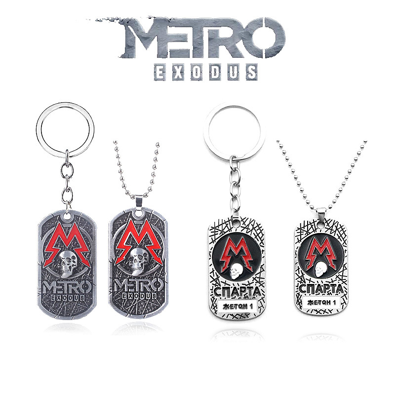 Mens Dog Tag Necklace - لعبة مترو الخروج 2033 المفاتيح الإبداع