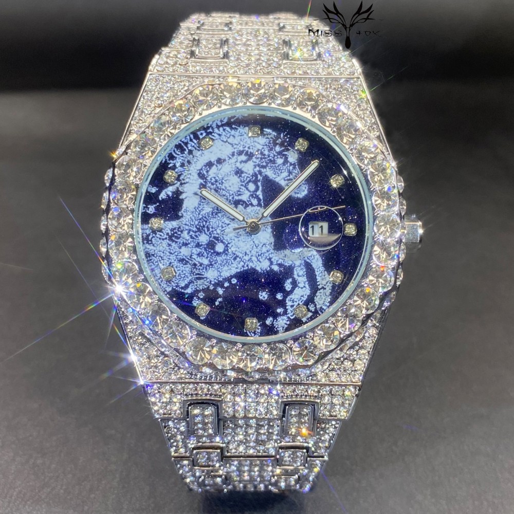 Jewelry Type Watches - ساعة يد رجالية كوارتز هيب هوب