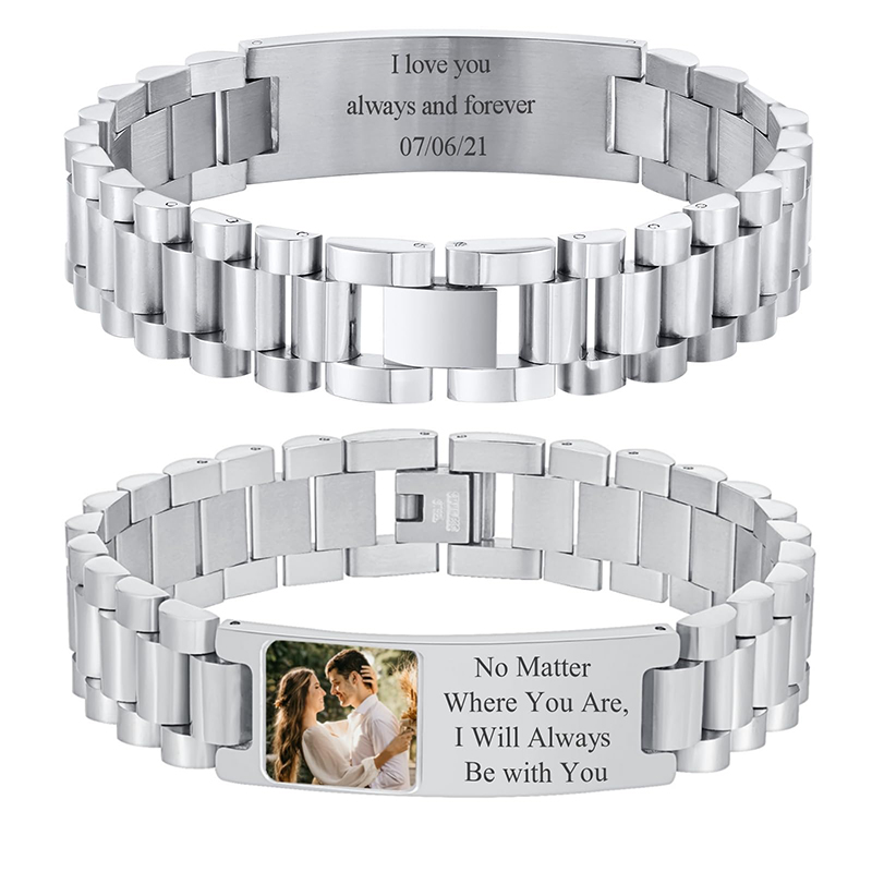 صورة مخصصة نص سوار حزام (استيك - مراجعة Jewelry Type Watches وسعره