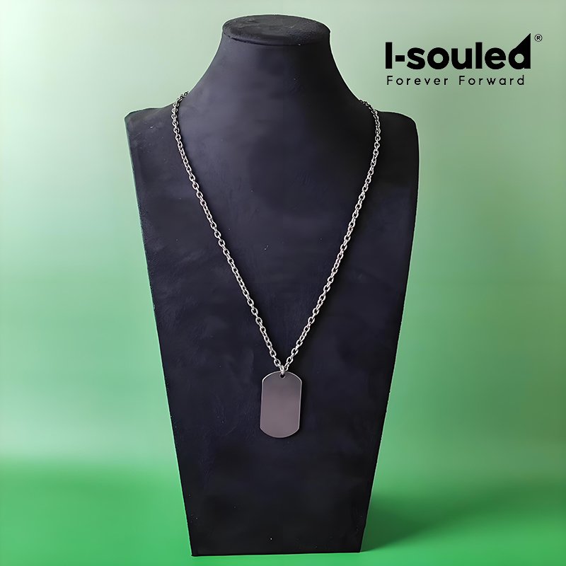 قلادة بطاقة تعريف عسكرية من ال - مراجعة Mens Dog Tag Necklace وسعره