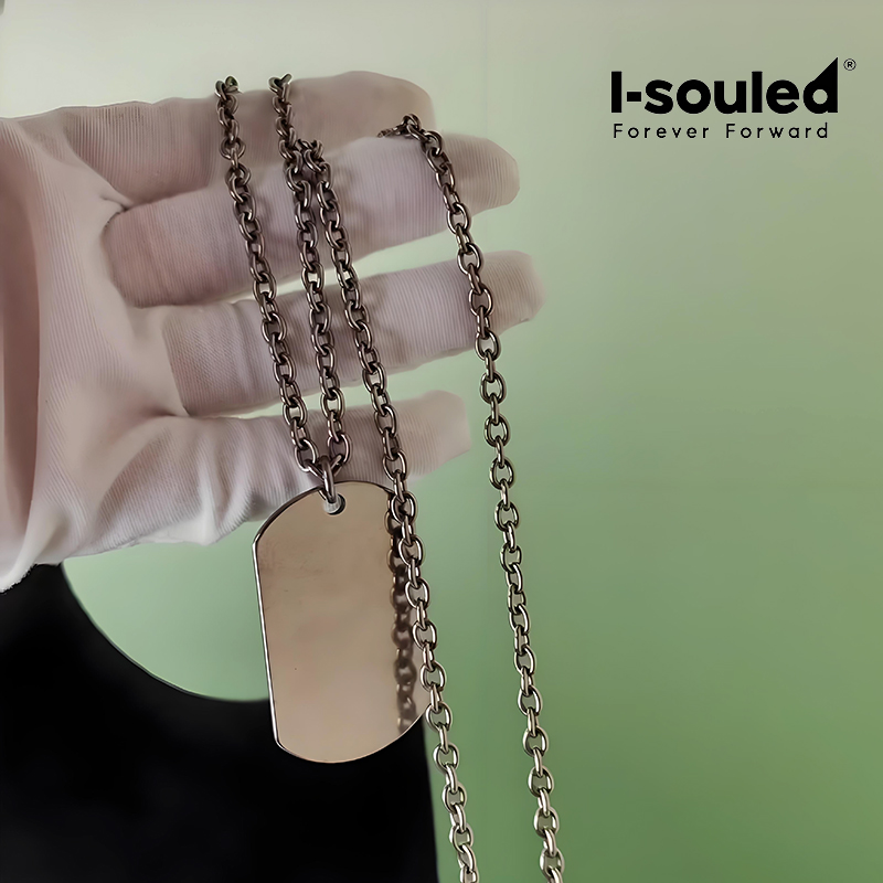 قلادة بطاقة تعريف عسكرية من ال - مراجعة Mens Dog Tag Necklace وسعره