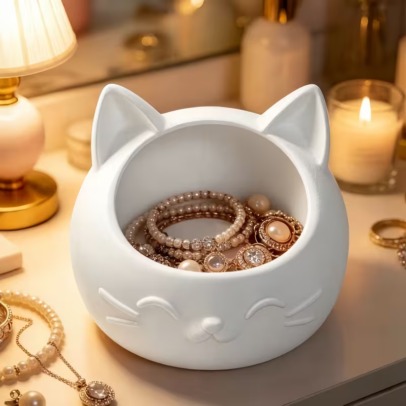 صندوق تخزين صغير على شكل قطة ك - مراجعة Jewelry Box Organizer Watches وسعره