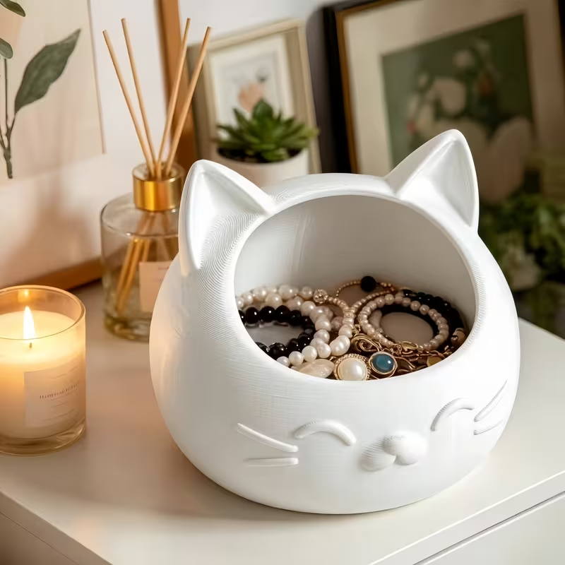 صندوق تخزين صغير على شكل قطة ك - مراجعة Jewelry Box Organizer Watches وسعره