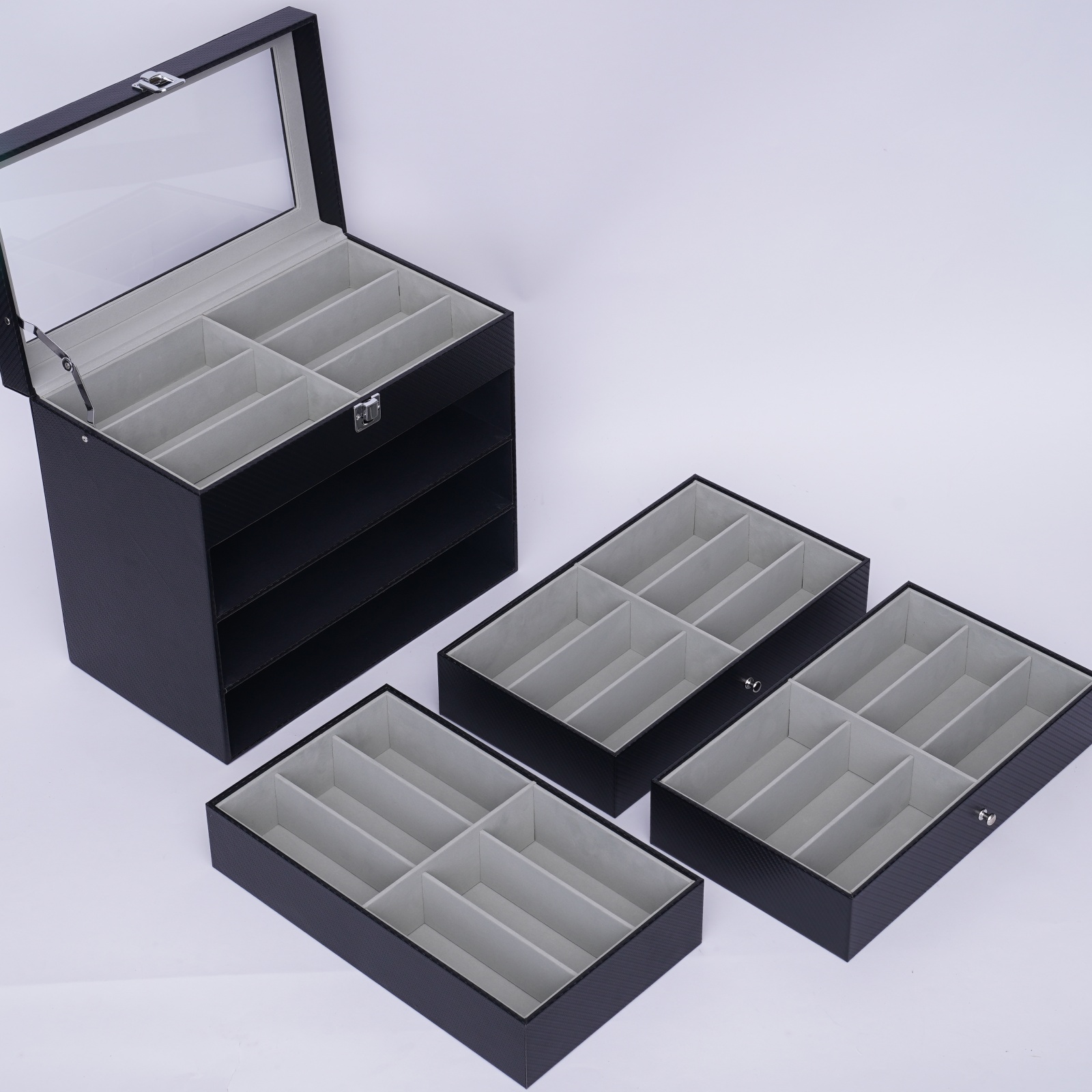 صندوق عرض وتخزين للنظارات، منظ - مراجعة Jewelry Box Organizer Watches وسعره