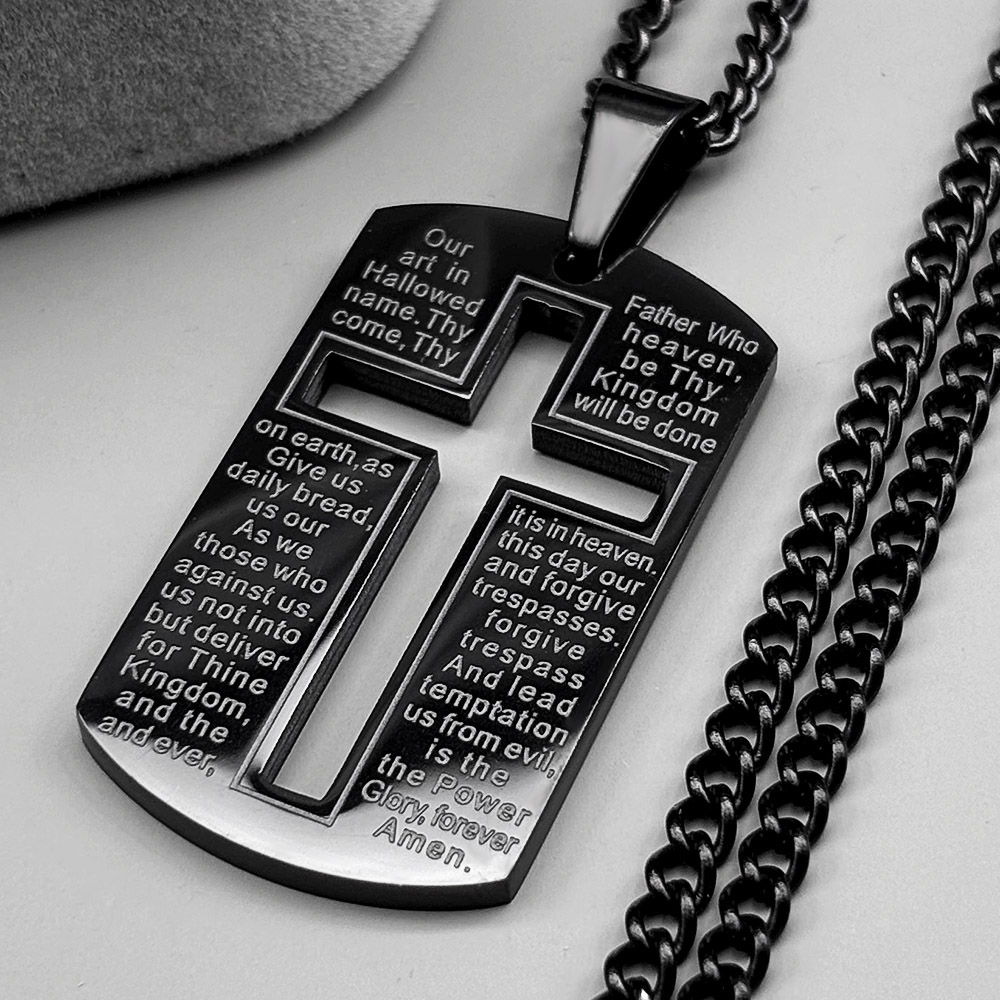 قلادة صليب الكتاب المقدس للرجا - مراجعة Mens Dog Tag Necklace وسعره