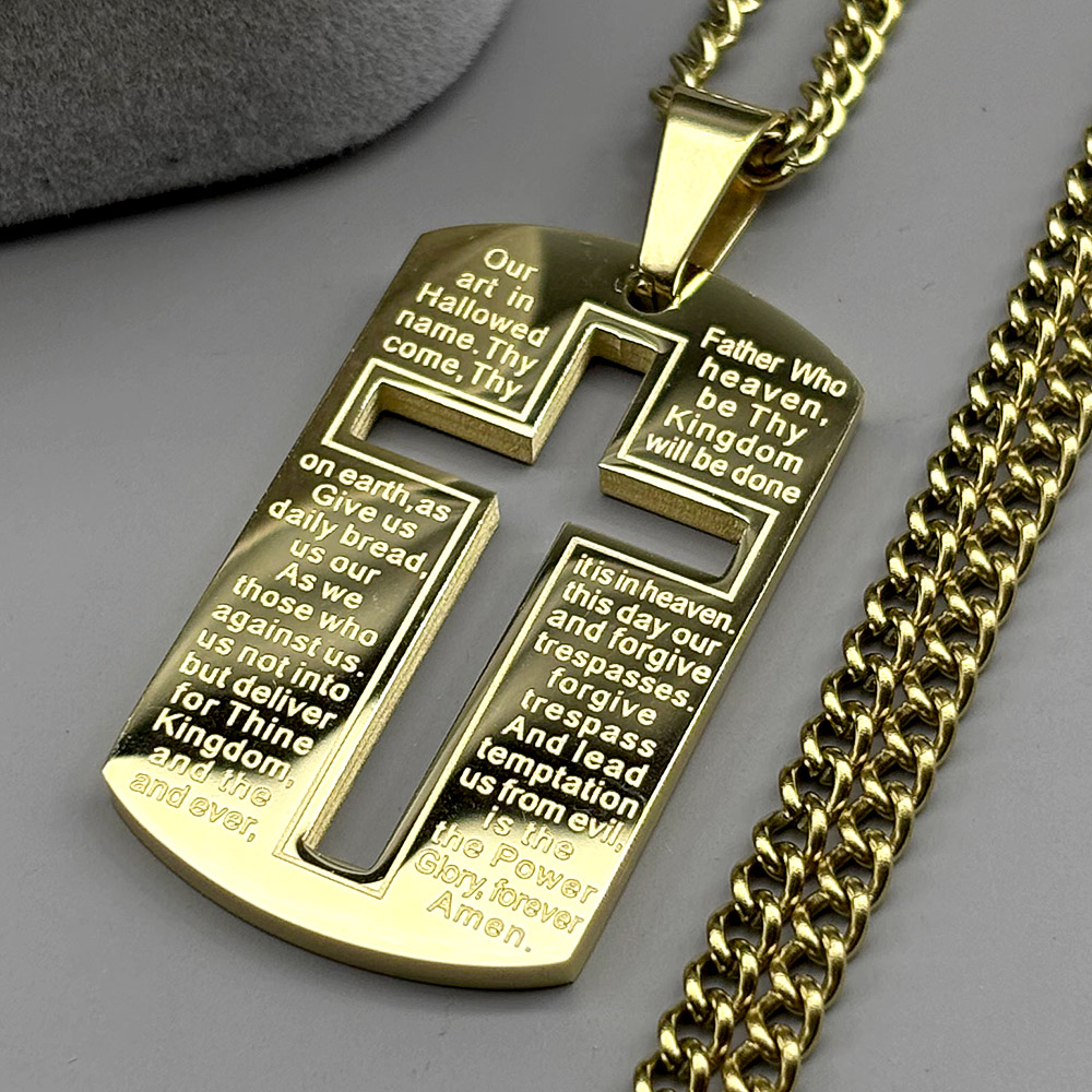 قلادة صليب الكتاب المقدس للرجا - مراجعة Mens Dog Tag Necklace وسعره
