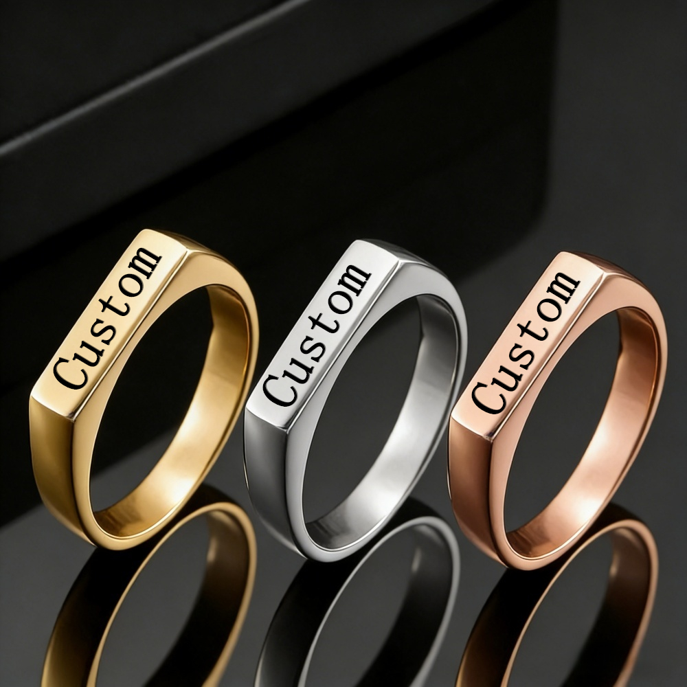 خاتم مخصص منقوش بالاسم والصورة - مراجعة Statement Cocktail Ring وسعره