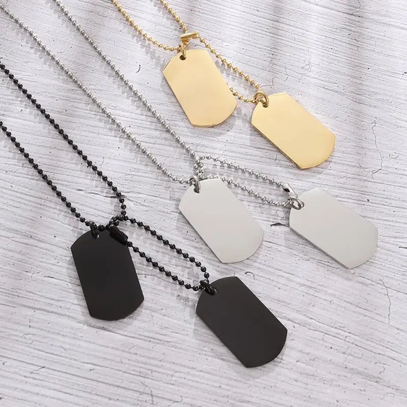 بسيطة الفولاذ المقاوم للصدأ مز - مراجعة Mens Dog Tag Necklace وسعره