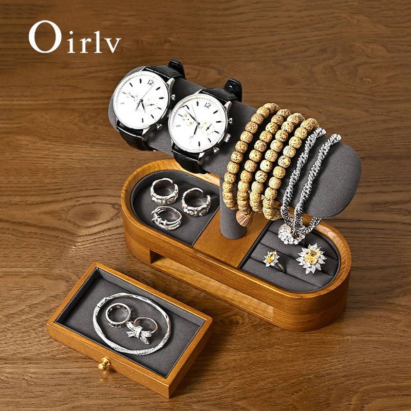 Oirlv خشب متين ساعة منظم الرف  - مراجعة Jewelry Box Organizer Watches وسعره