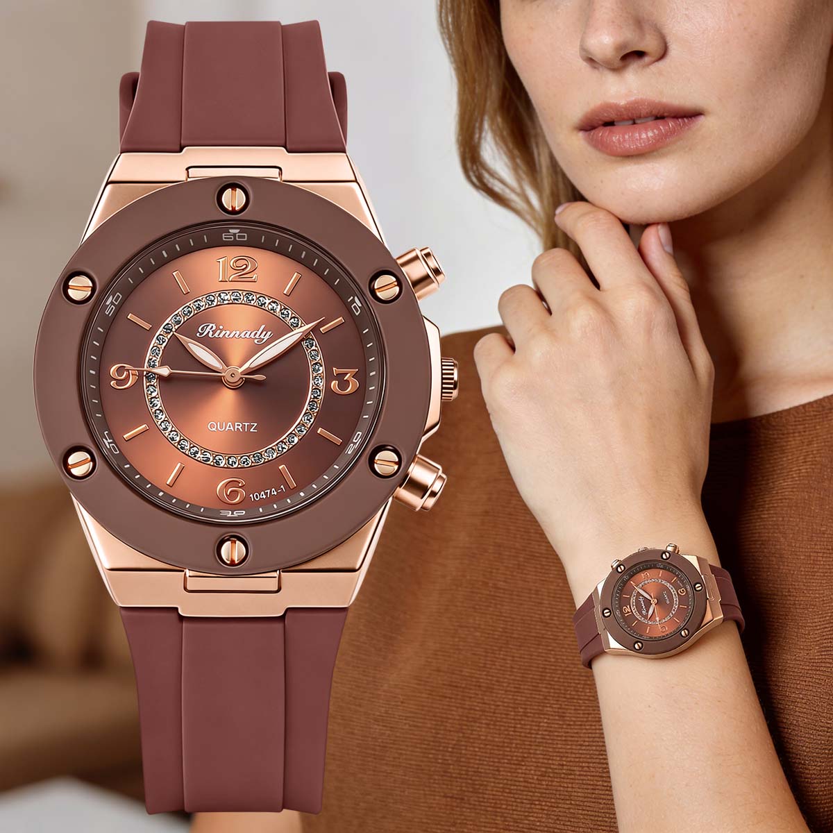 ساعة يد نسائية عصرية بقرص كريس - مراجعة Jewelry Watches Gold وسعره