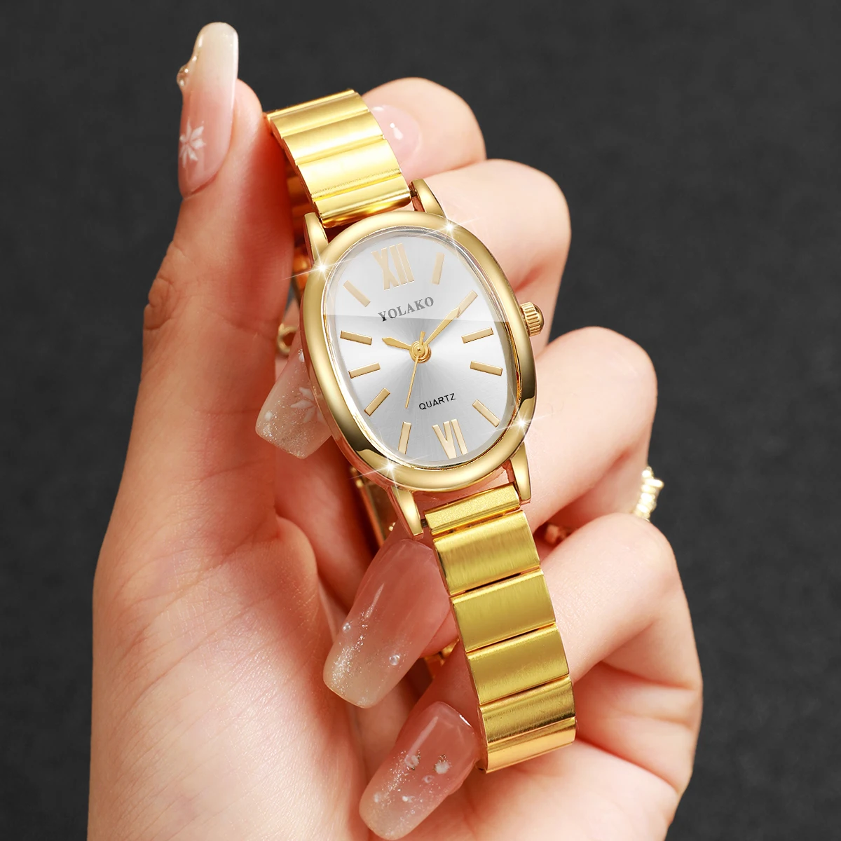ساعة يد نسائية كوارتز بتصميم غ - مراجعة Jewelry Watches Gold وسعره