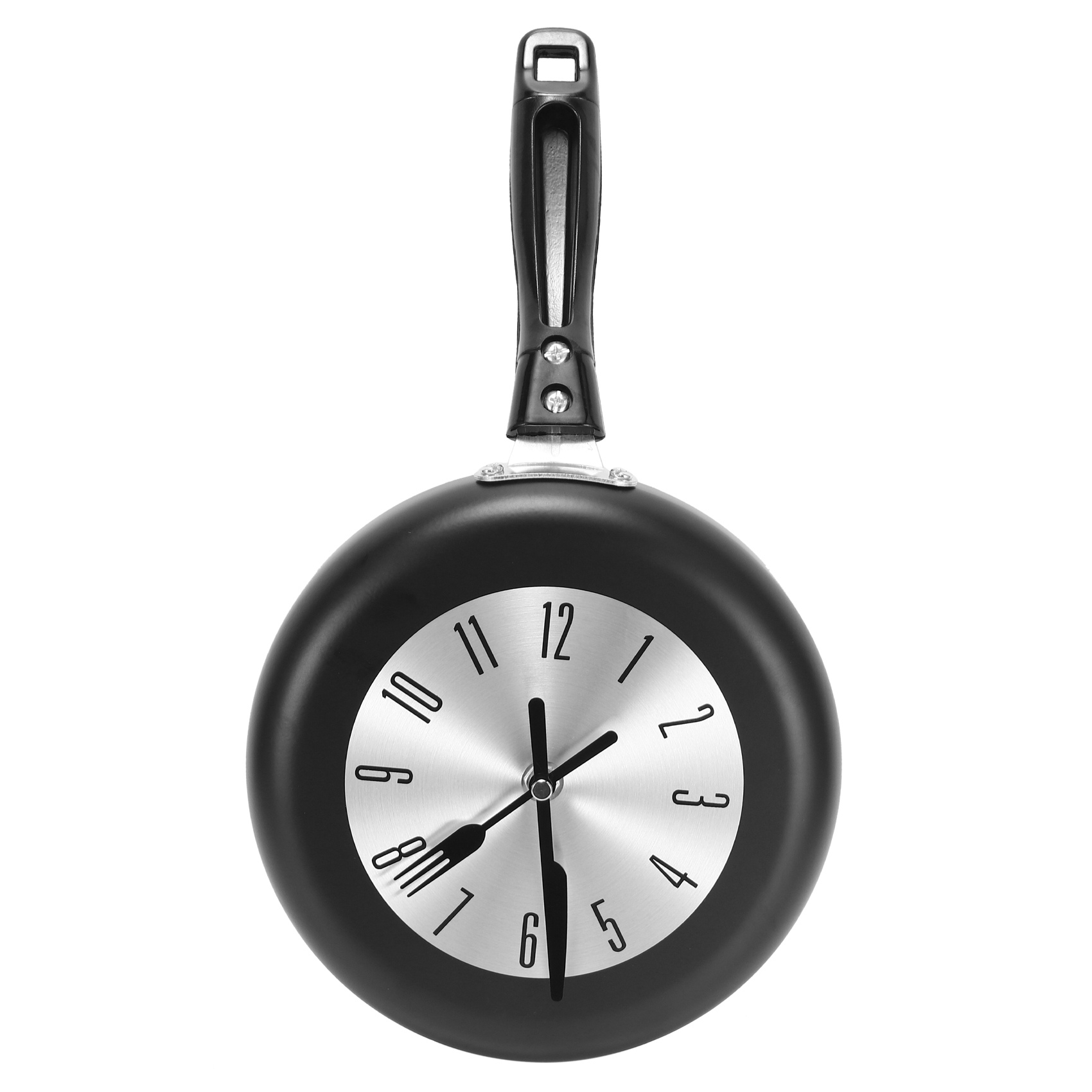 ساعة حائط معدنية بتصميم مقلاة  - مراجعة Watches & Jewelry Repair Center New York وسعره