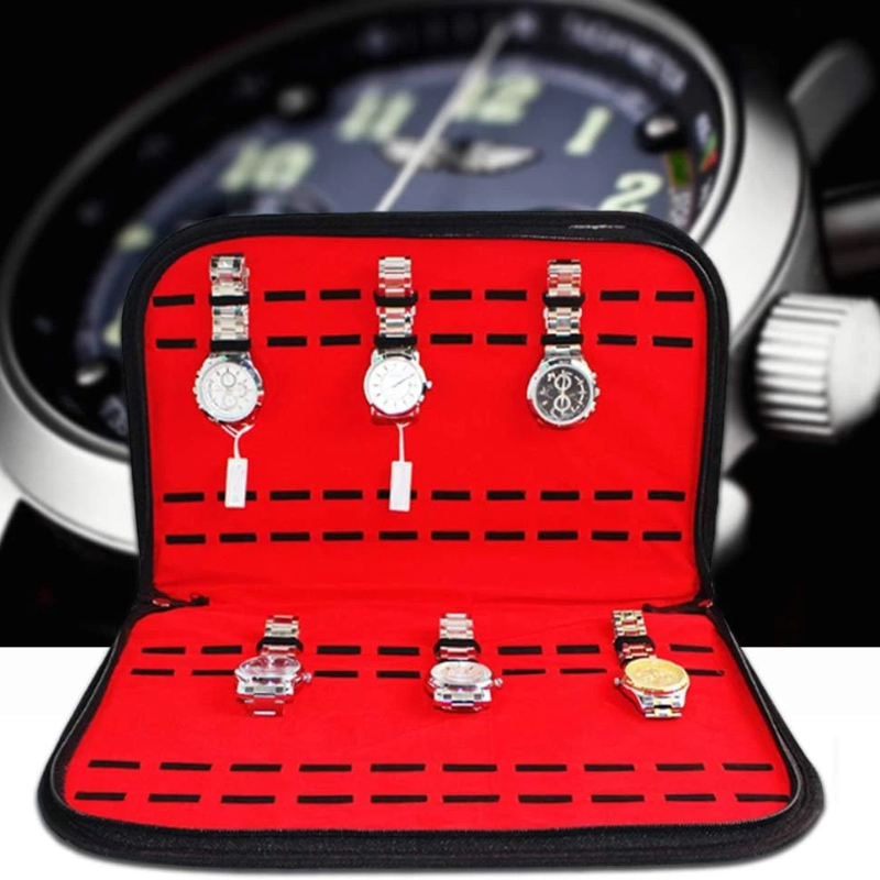 حقيبة تخزين ساعات بـ 20 فتحة،  - مراجعة Jewelry Box Organizer Watches وسعره