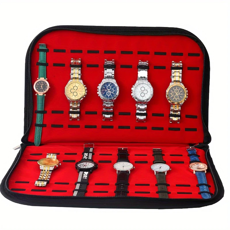 حقيبة تخزين ساعات بـ 20 فتحة،  - مراجعة Jewelry Box Organizer Watches وسعره