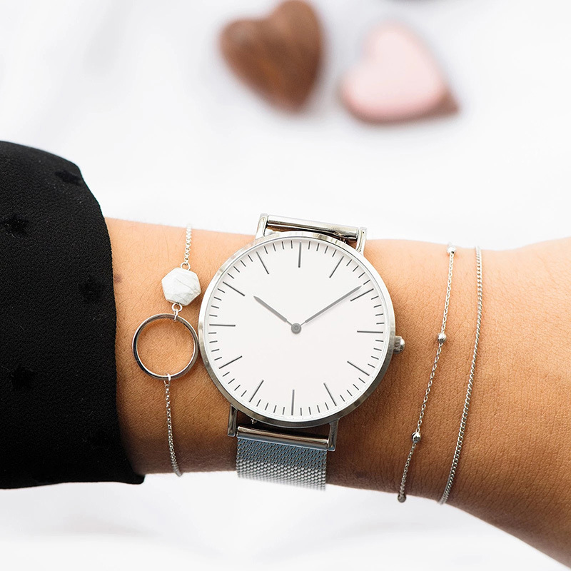 ساعة يد كوارتز بحزام شبكي من ا - مراجعة Jewelry Watches Gold وسعره