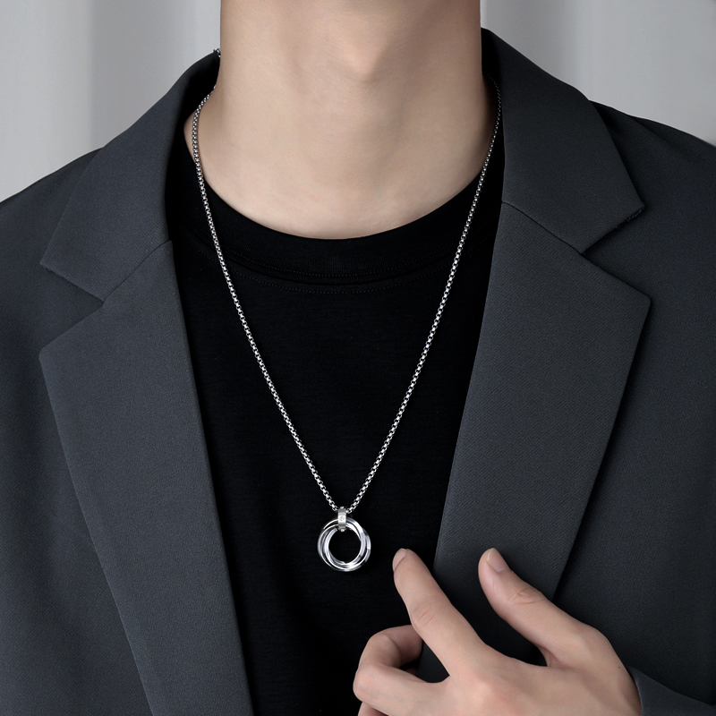 أزياء الرجال قلادة 3 حلقة مستد - مراجعة Mens Dog Tag Necklace وسعره
