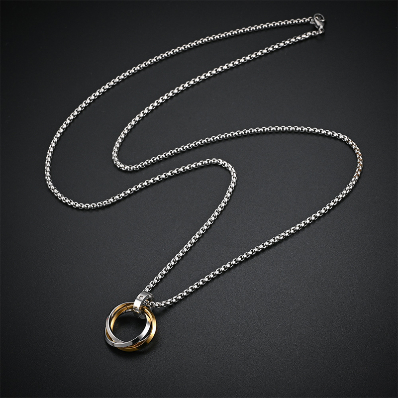 أزياء الرجال قلادة 3 حلقة مستد - مراجعة Mens Dog Tag Necklace وسعره