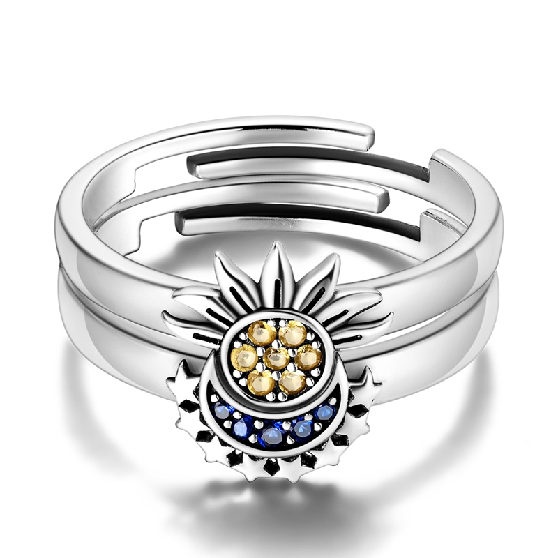 خاتم فضة 925 بتصميم الشمس والق - مراجعة Statement Cocktail Ring وسعره