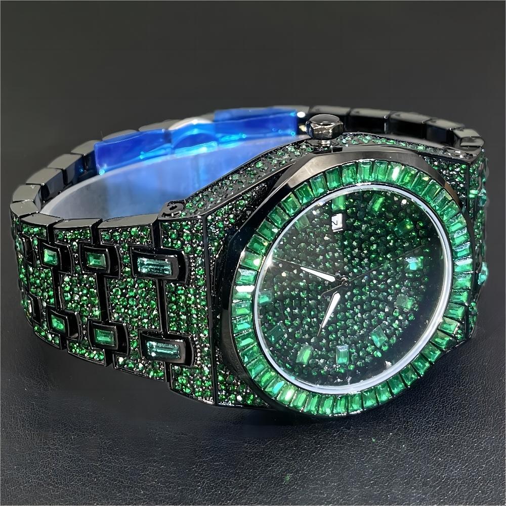 2024 الهيب هوب الأخضر ساعة ماس - مراجعة Jewelry Type Watches وسعره