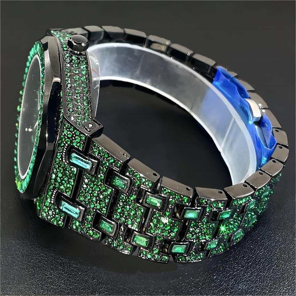 2024 الهيب هوب الأخضر ساعة ماس - مراجعة Jewelry Type Watches وسعره