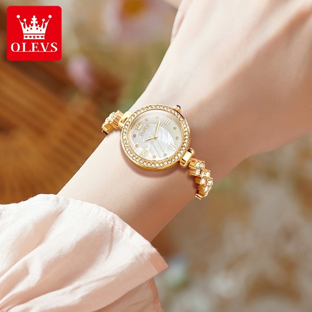 OLEVS 9903 ساعات نسائية موضة أ - مراجعة Jewelry Diamond Watches وسعره