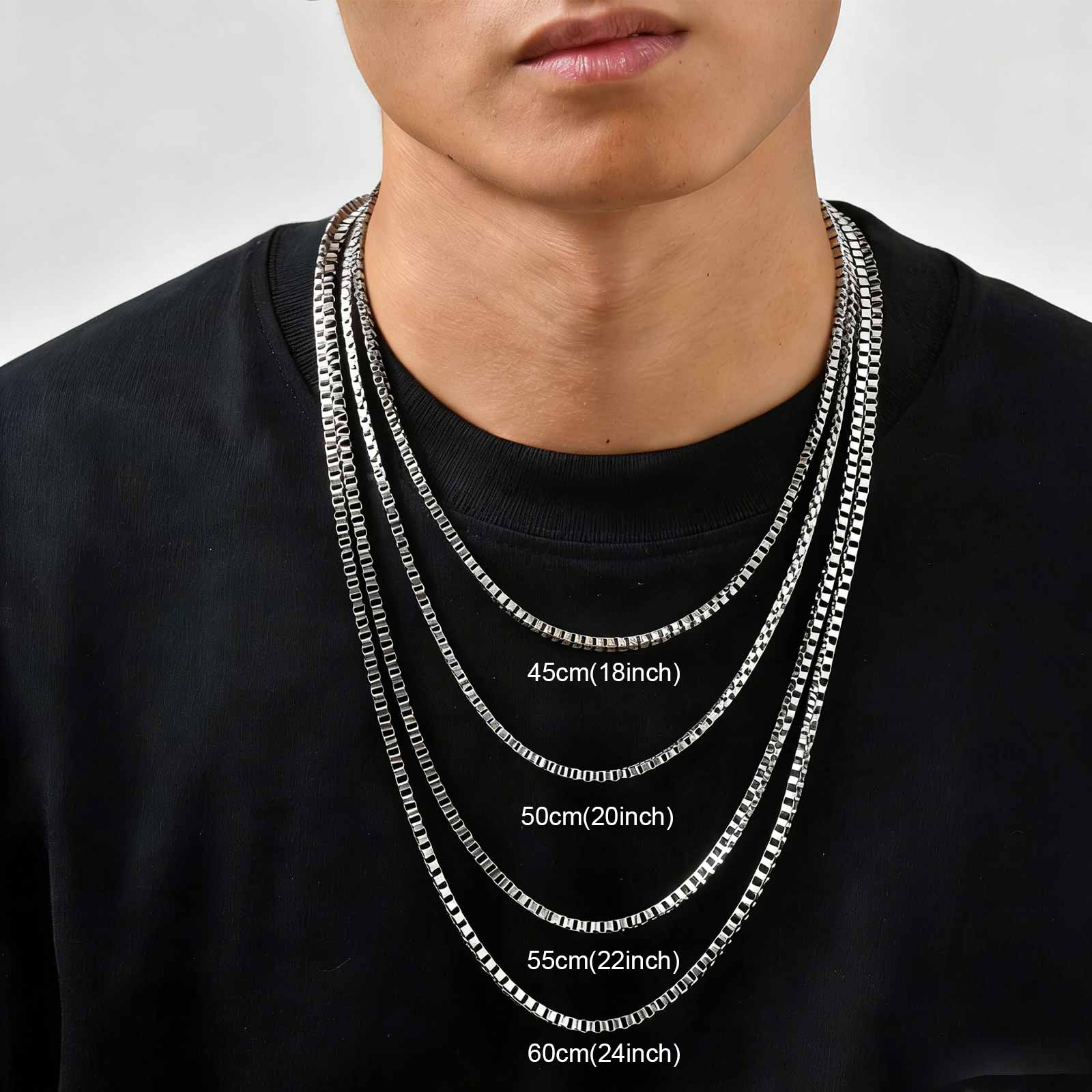 سلسلة رفيعة 1/2/3 مم للرجال وا - مراجعة Mens Dog Tag Necklace وسعره