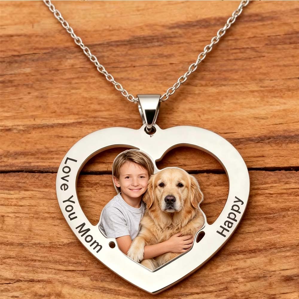 قلادة مطبوعة بصورة شخصية، هدية - مراجعة Mens Dog Tag Necklace وسعره