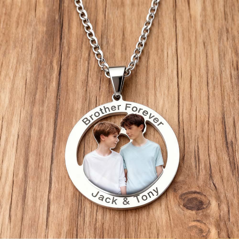 قلادة مطبوعة بصورة شخصية، هدية - مراجعة Mens Dog Tag Necklace وسعره